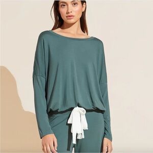 Eberjey Gisele TENCEL™ Modal Slouchy PJ TOP ONLY Green L Large